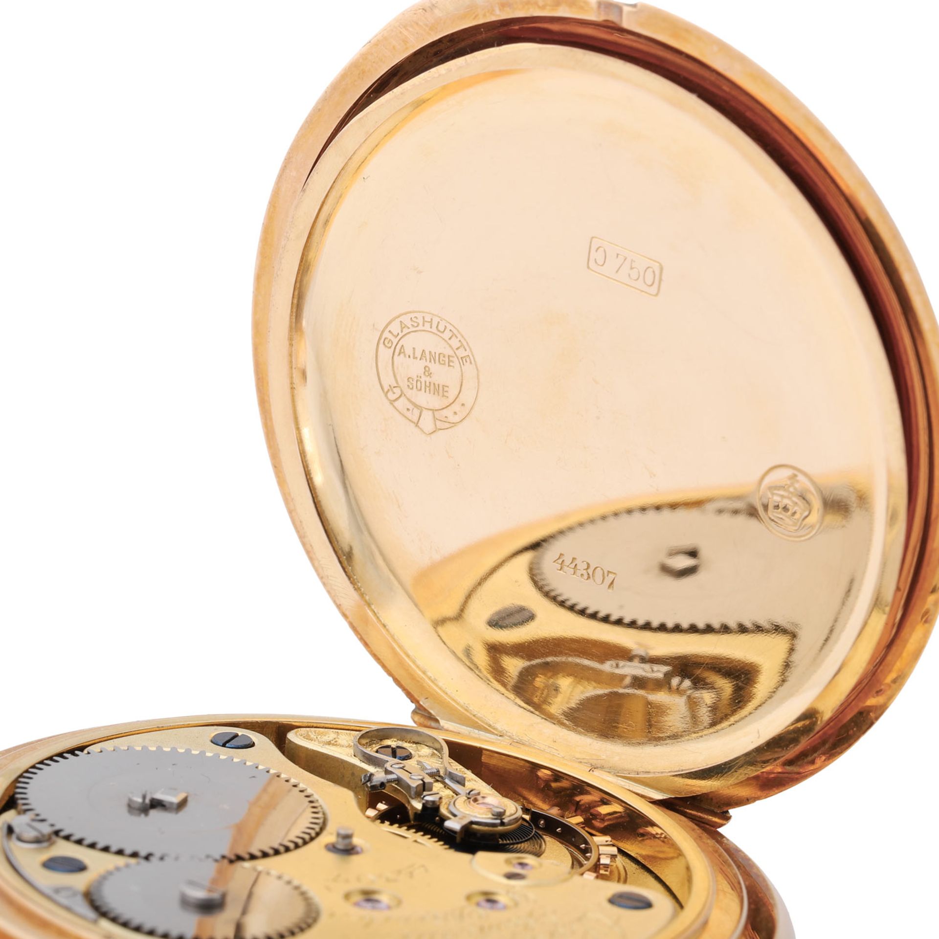 A. LANGE & SÖHNE antike Savonette Taschenuhr mit umfangreichem Zubehör.  - Bild 7 aus 11