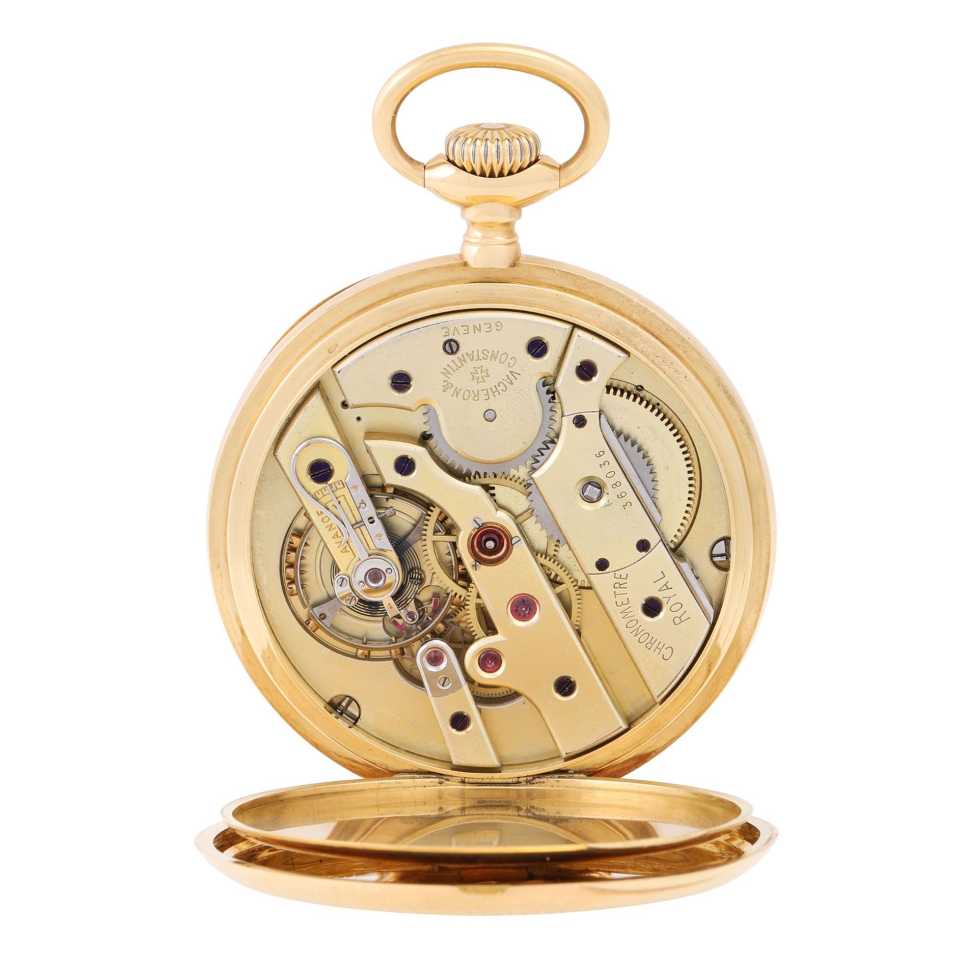 VACHERON CONSTANTIN große, schwere offene Taschenuhr "Chronometre Royal". - Bild 3 aus 9