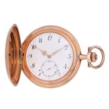 HSD antike Savonette Gold Taschenuhr.