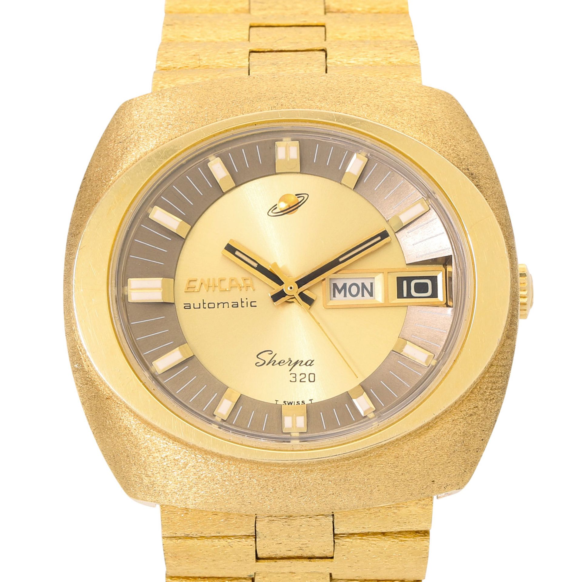 ENICAR Vintage "Sherpa 320" sehr seltene Herren Armbanduhr, Ref. 167-10-01. Ca. 1970er Jahre.