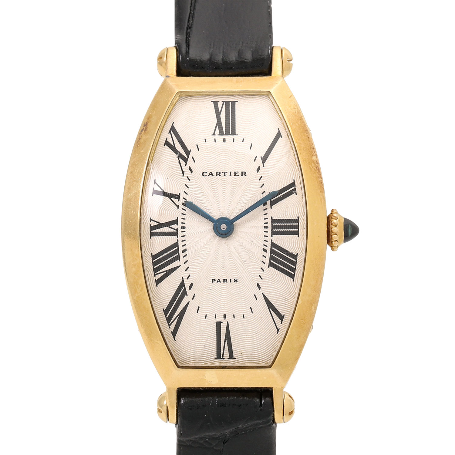 CARTIER Paris sehr seltene "Tonneau" Vintage Damen Armbanduhr. Ca. 1970.