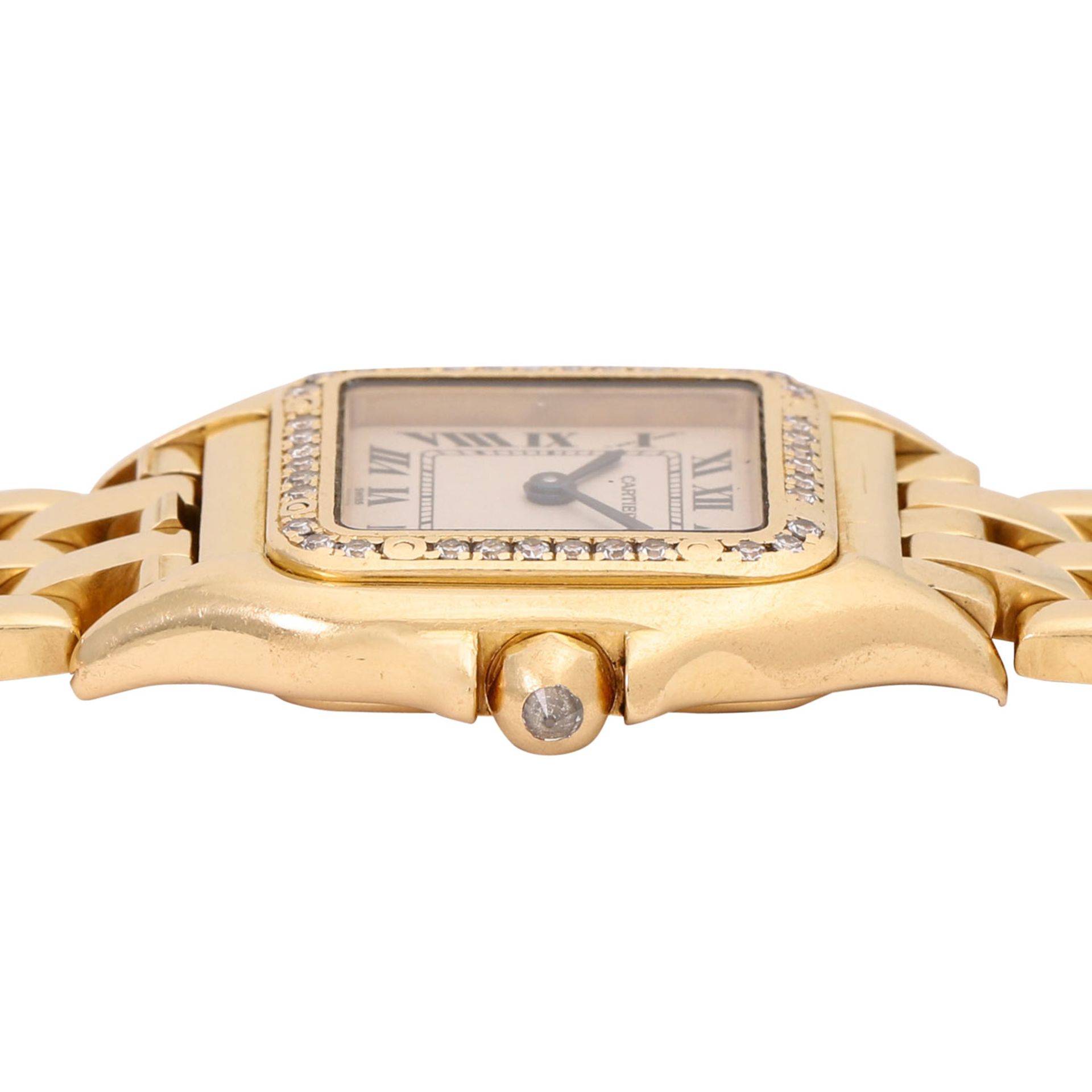 CARTIER Neo-Vintage Panthere SM "Diamond" Damen Armbanduhr, Ref. 1280 2. Ca. 1990er Jahre. - Bild 3 aus 7