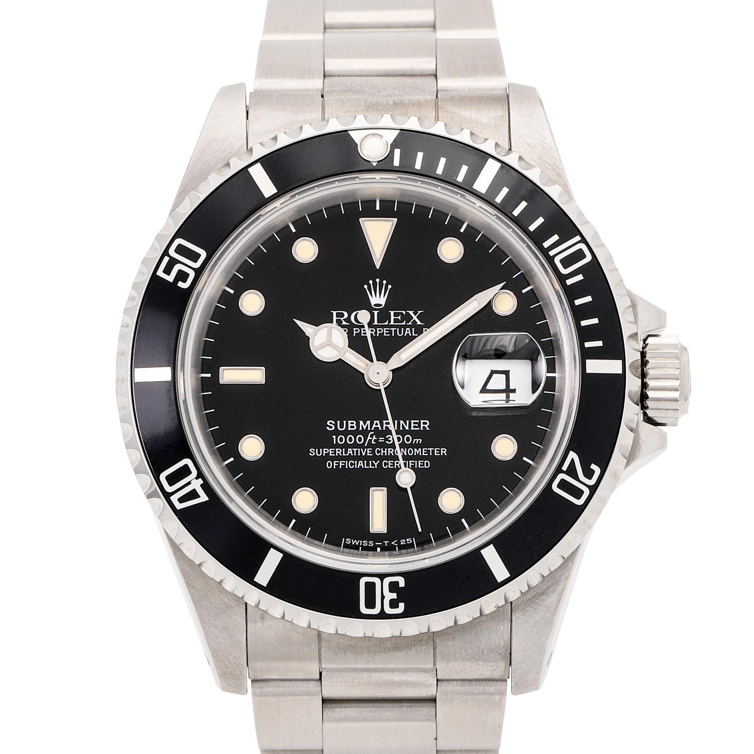 ROLEX Neo-Vintage Submariner Date "Near NOS", Ref. 16610. Armbanduhr aus ca. 1992.