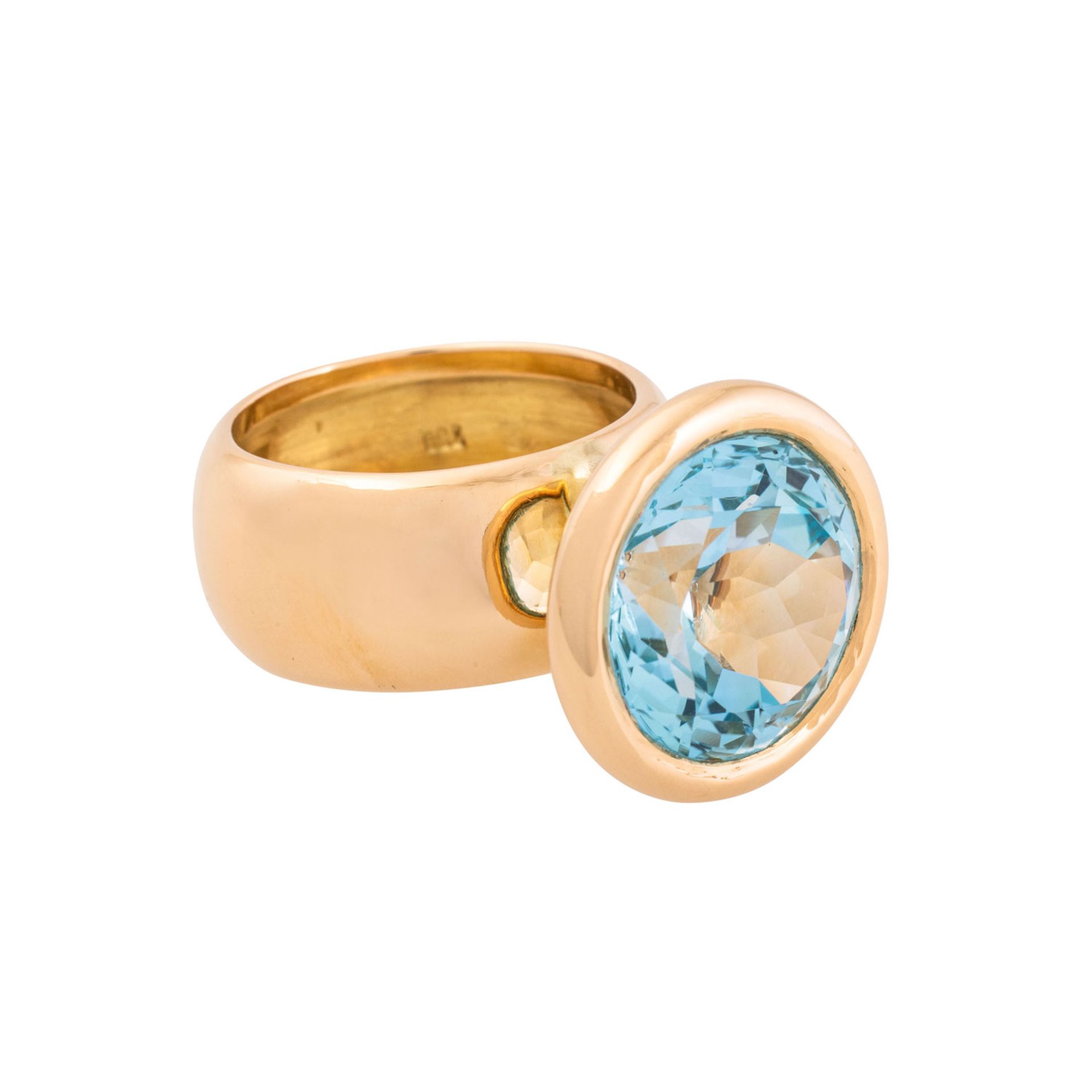 Ring mit Blautopas von 12,9 ct, 