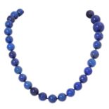 Kette aus Lapislazuli mit Lapis-Brillant-Schließe,