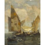 DILL, LUDWIG (1848-1940) "Italienische Fischerboote"