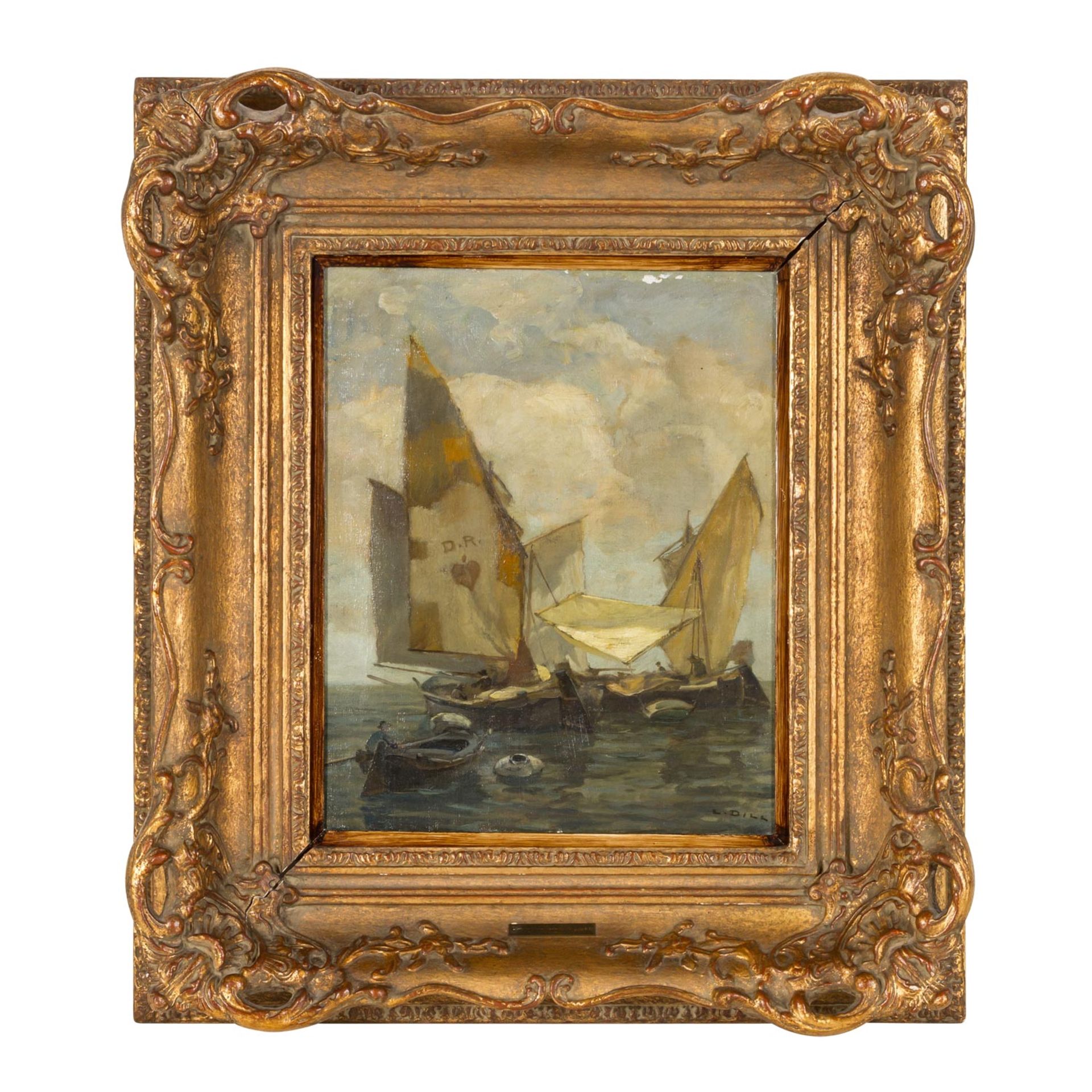 DILL, LUDWIG (1848-1940) "Italienische Fischerboote" - Bild 2 aus 6