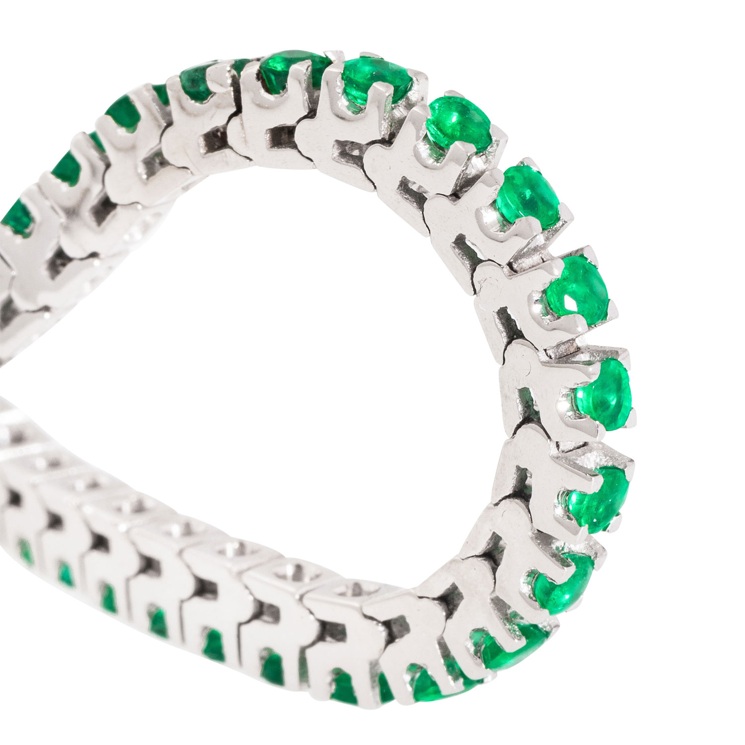 Armband mit zahlreichen kleinen Smaragden, - Image 5 of 5