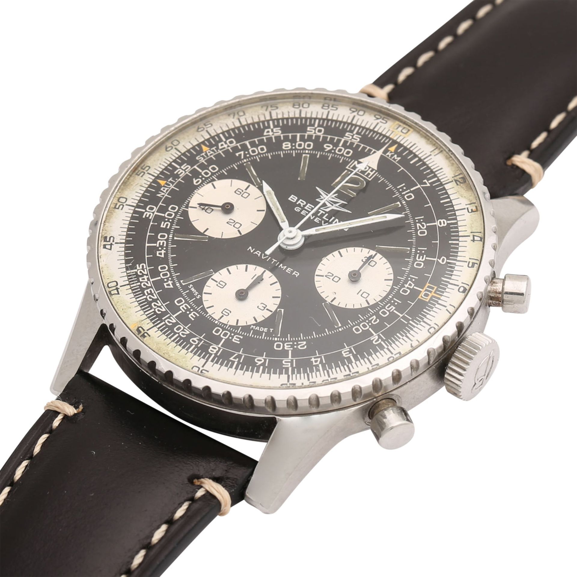 BREITLING Vintage Navitimer "Twin-Jet", Ref. 806. Herrenarmbanduhr. Ca. 1960er Jahre. - Bild 5 aus 7