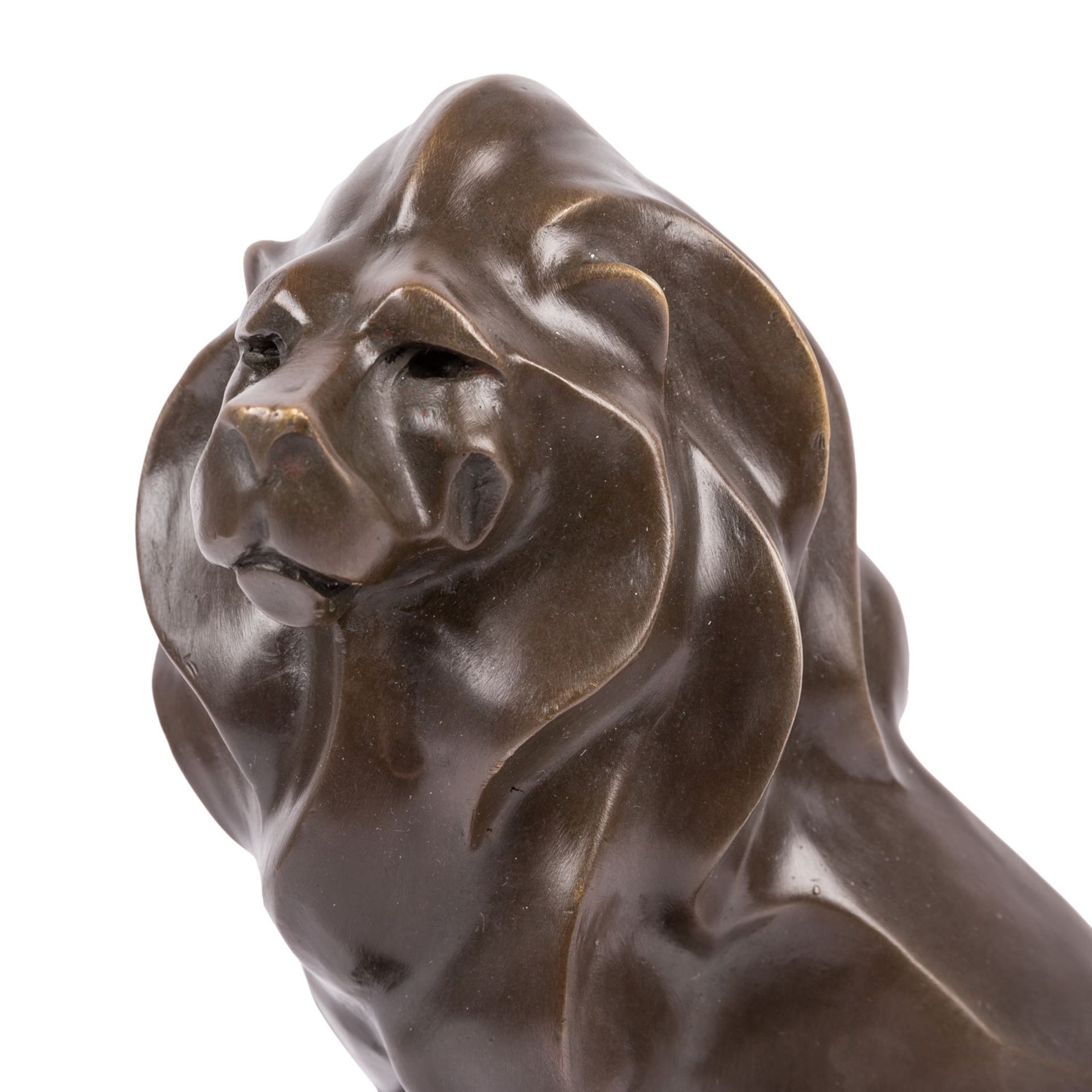 MILO (Bronzebildhauer/-gießer 20. Jh.), "Löwe, auf Stufen stehend", - Bild 6 aus 8