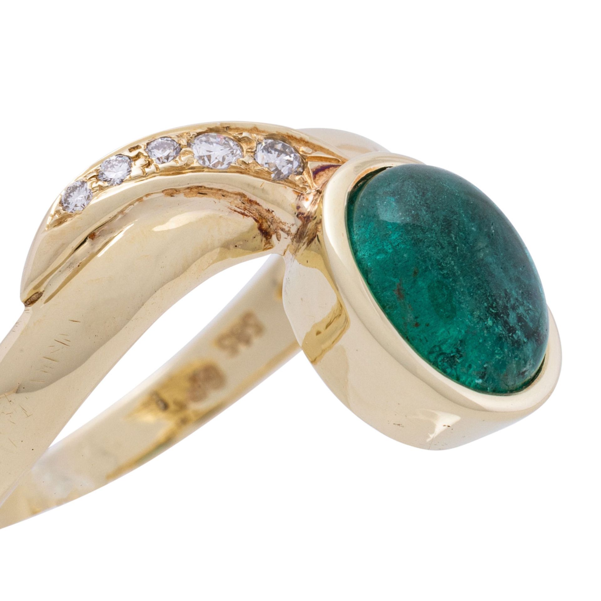 Ring mit Smaragdcabochon von ca. 2,1ct  - Bild 4 aus 4