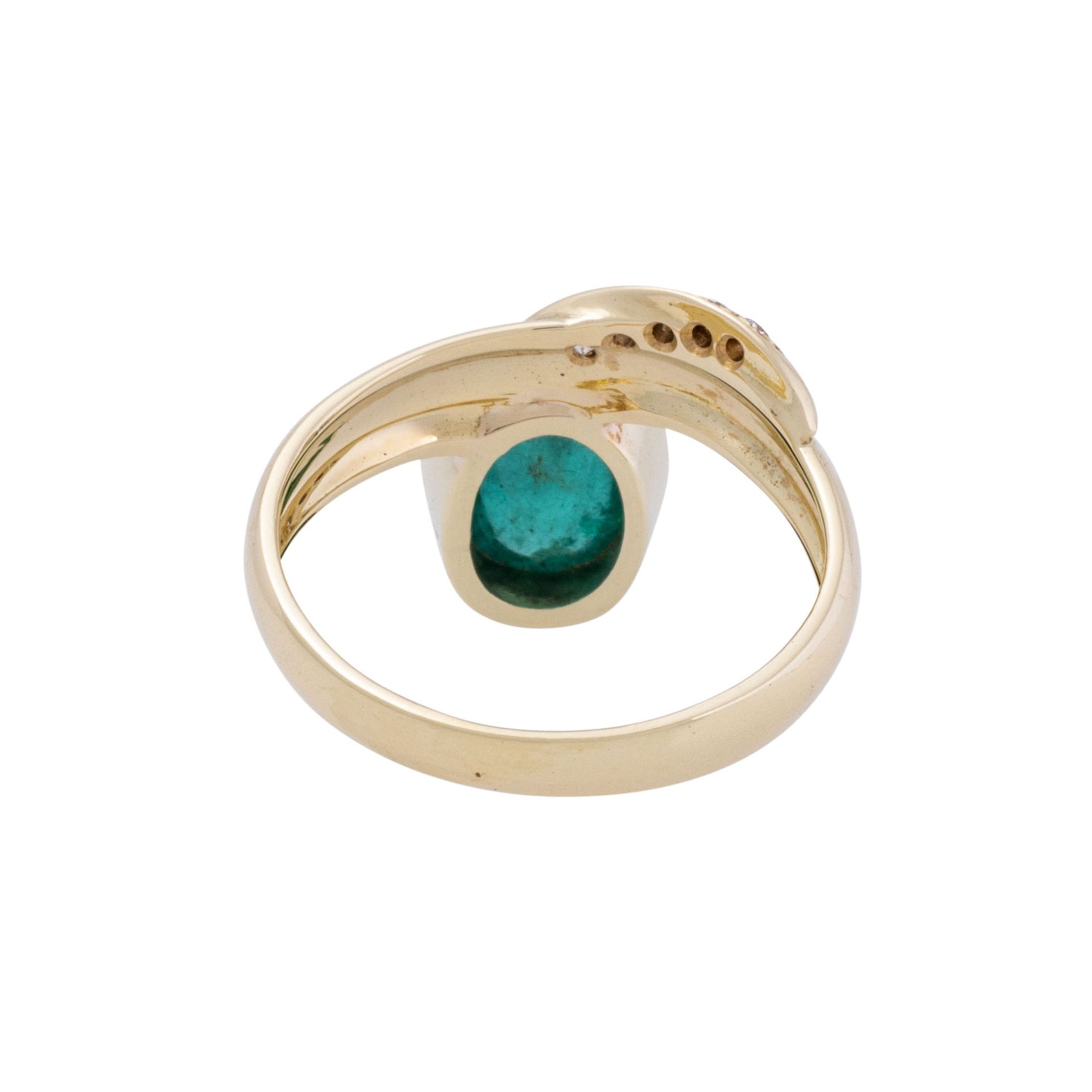 Ring mit Smaragdcabochon von ca. 2,1ct  - Bild 3 aus 4