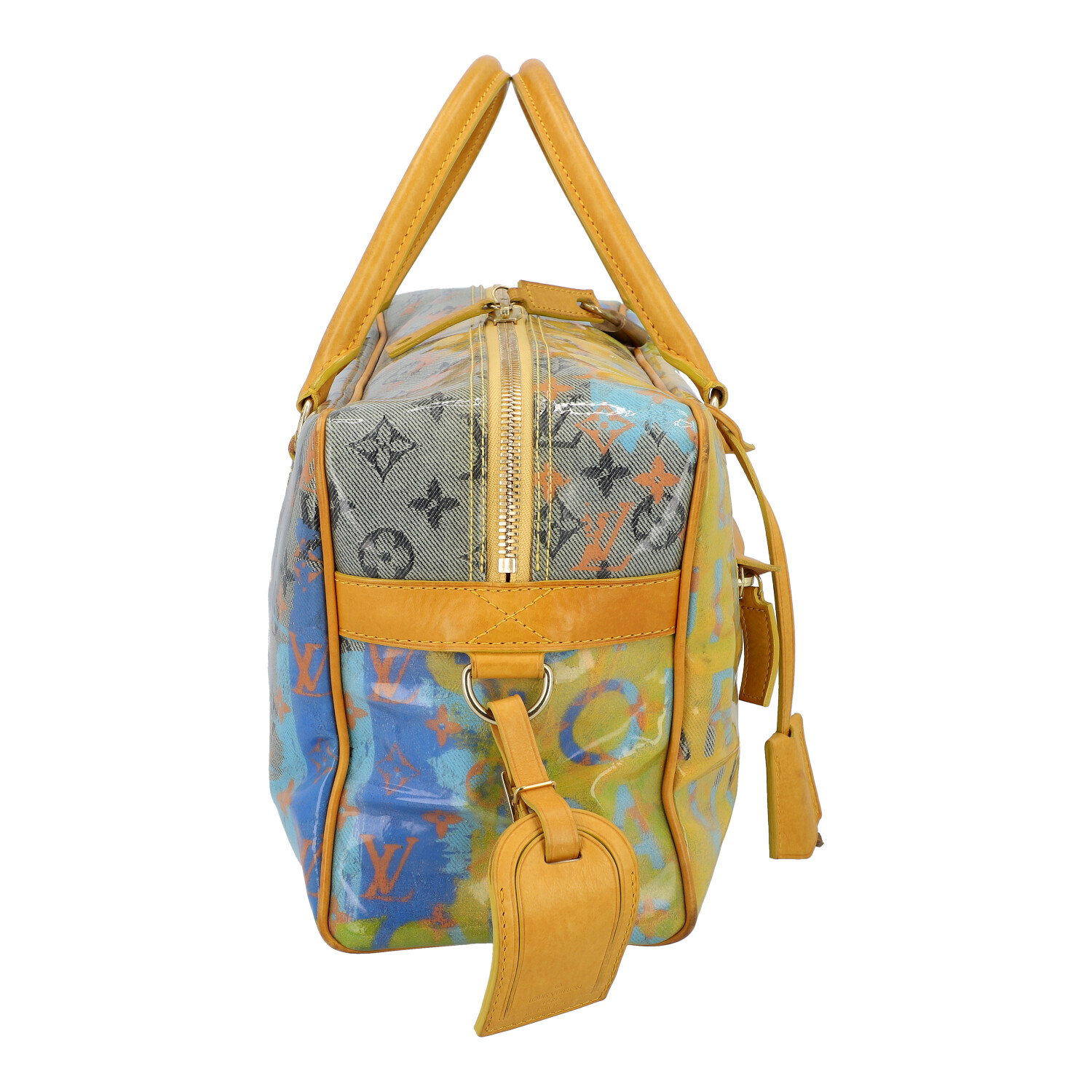 LOUIS VUITTON x RICHARD PRINCE Handtasche "JAUNE DENIM". - Image 3 of 8