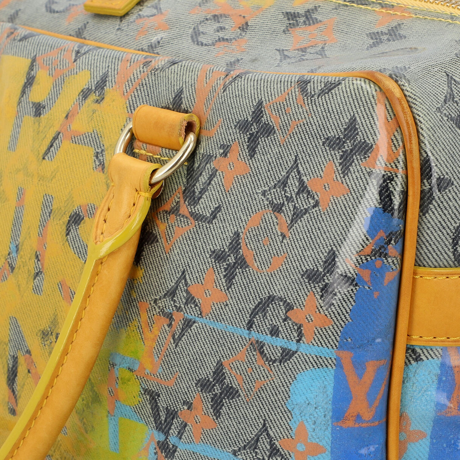 LOUIS VUITTON x RICHARD PRINCE Handtasche "JAUNE DENIM". - Image 7 of 8