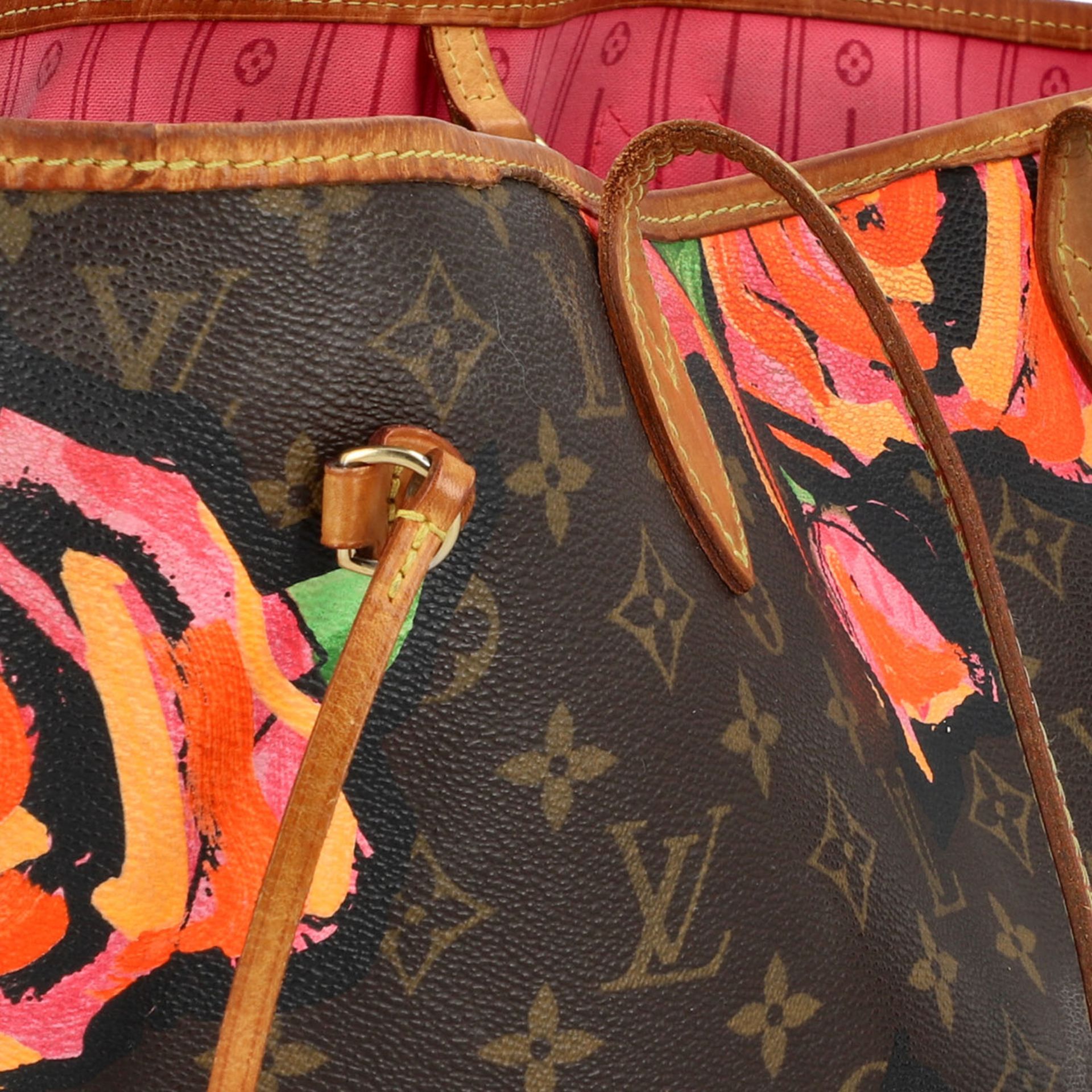 LOUIS VUITTON Shopper "NEVERFULL MM STEPHEN SPROUSE", Koll.: 2009. - Bild 8 aus 8