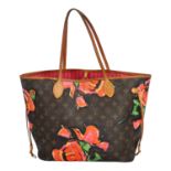 LOUIS VUITTON Shopper "NEVERFULL MM STEPHEN SPROUSE", Koll.: 2009.