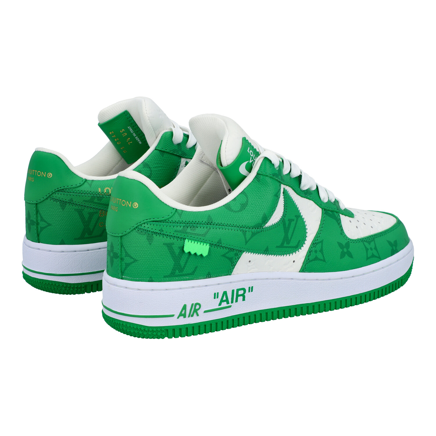 LOUIS VUITTON x NIKE Sneakers "AIR FORCE 1", Gr. 40,5 (7,5). - Image 3 of 7