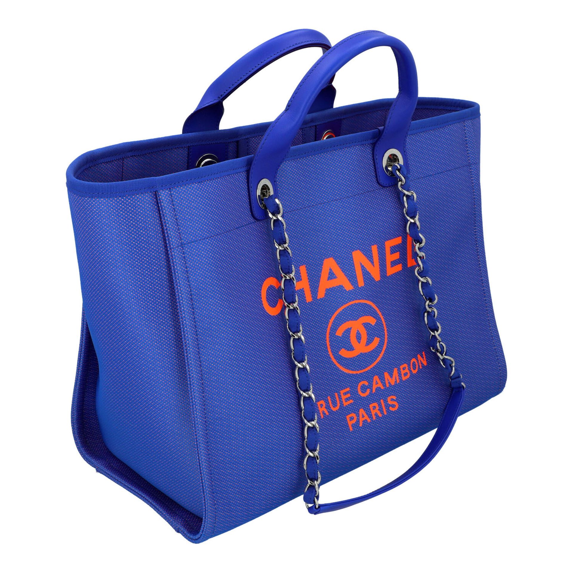 CHANEL Shopper "DEAUVILLE", Koll.: 2021-2022. - Bild 2 aus 8