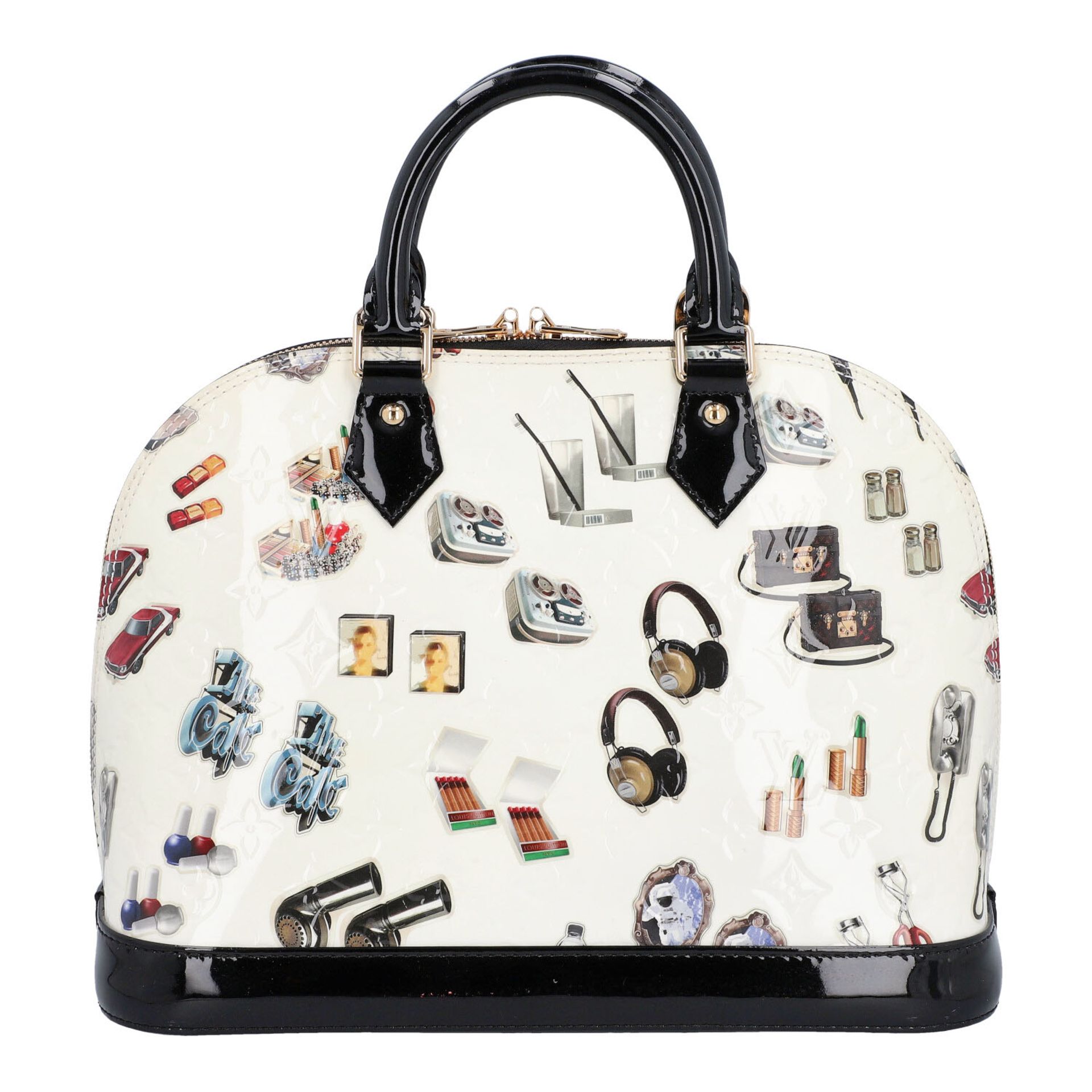 LOUIS VUITTON Handtasche "ALMA PM VERNIS STICKER ANIMATION".