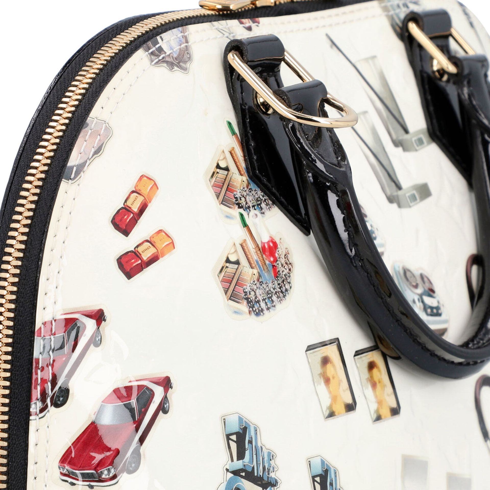 LOUIS VUITTON Handtasche "ALMA PM VERNIS STICKER ANIMATION". - Image 8 of 8