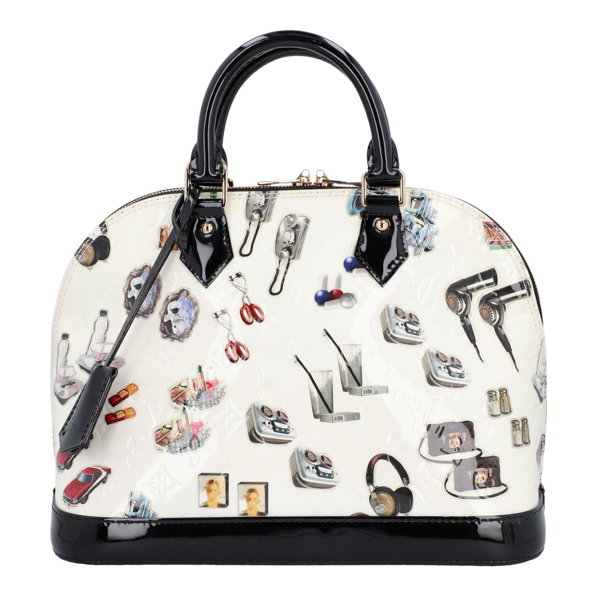 LOUIS VUITTON Handtasche "ALMA PM VERNIS STICKER ANIMATION". - Image 4 of 8