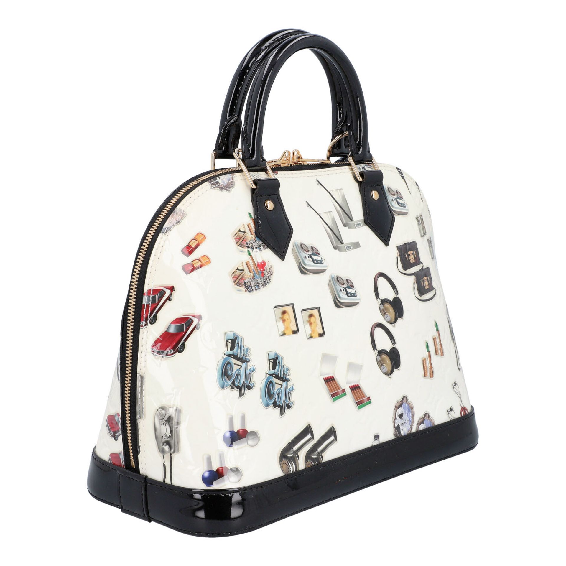 LOUIS VUITTON Handtasche "ALMA PM VERNIS STICKER ANIMATION". - Image 2 of 8