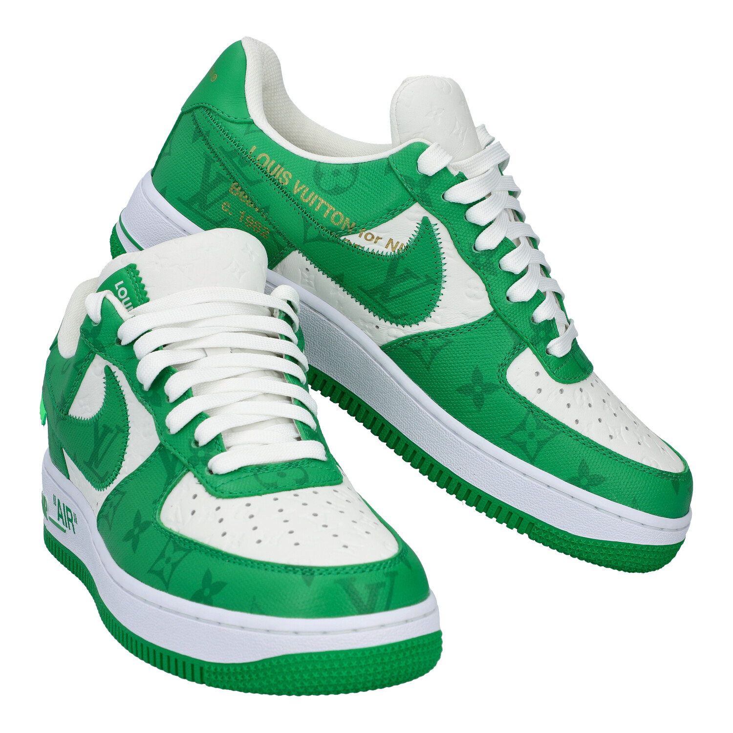 LOUIS VUITTON x NIKE Sneakers "AIR FORCE 1", Gr. 40,5 (7,5). - Image 7 of 7