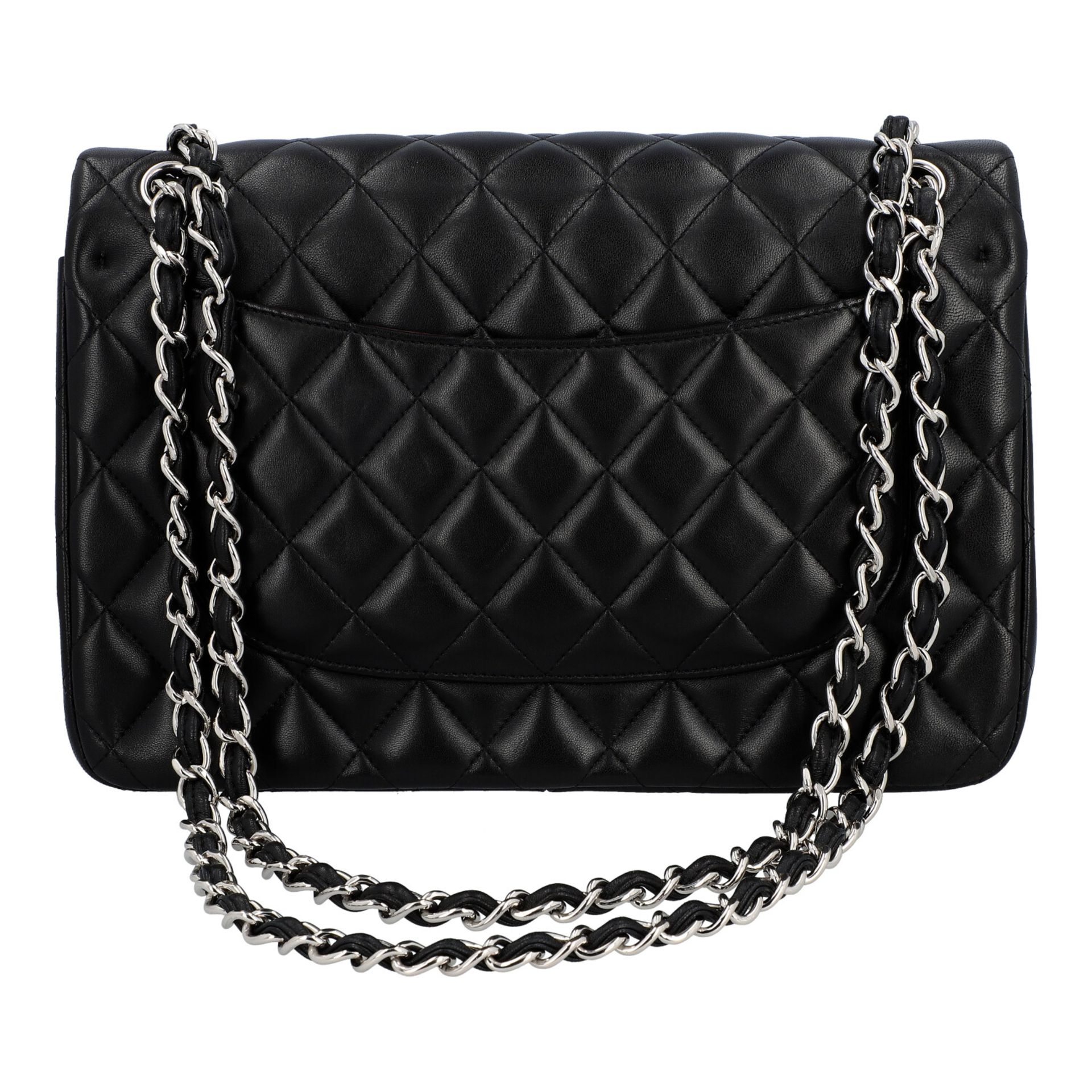 CHANEL Schultertasche 'DOUBLE FLAP BAG JUMBO'. - Image 4 of 9