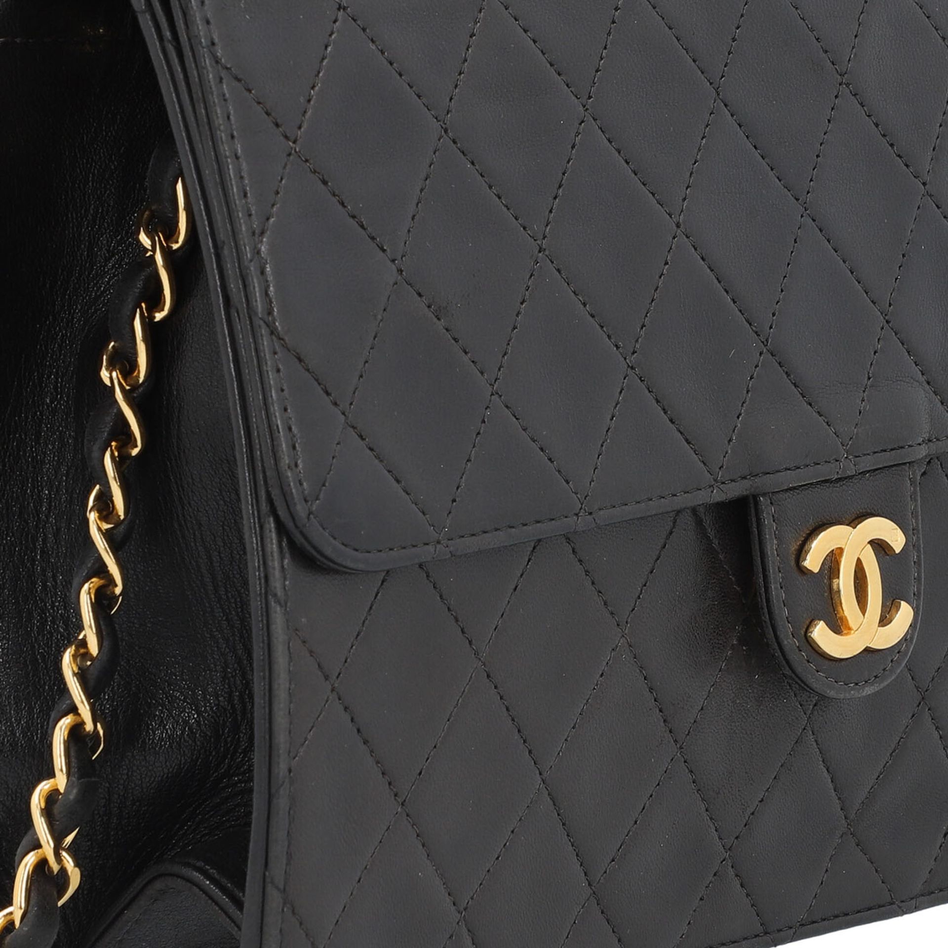 CHANEL VINTAGE Schultertasche "SINGLE FLAP". - Bild 8 aus 8