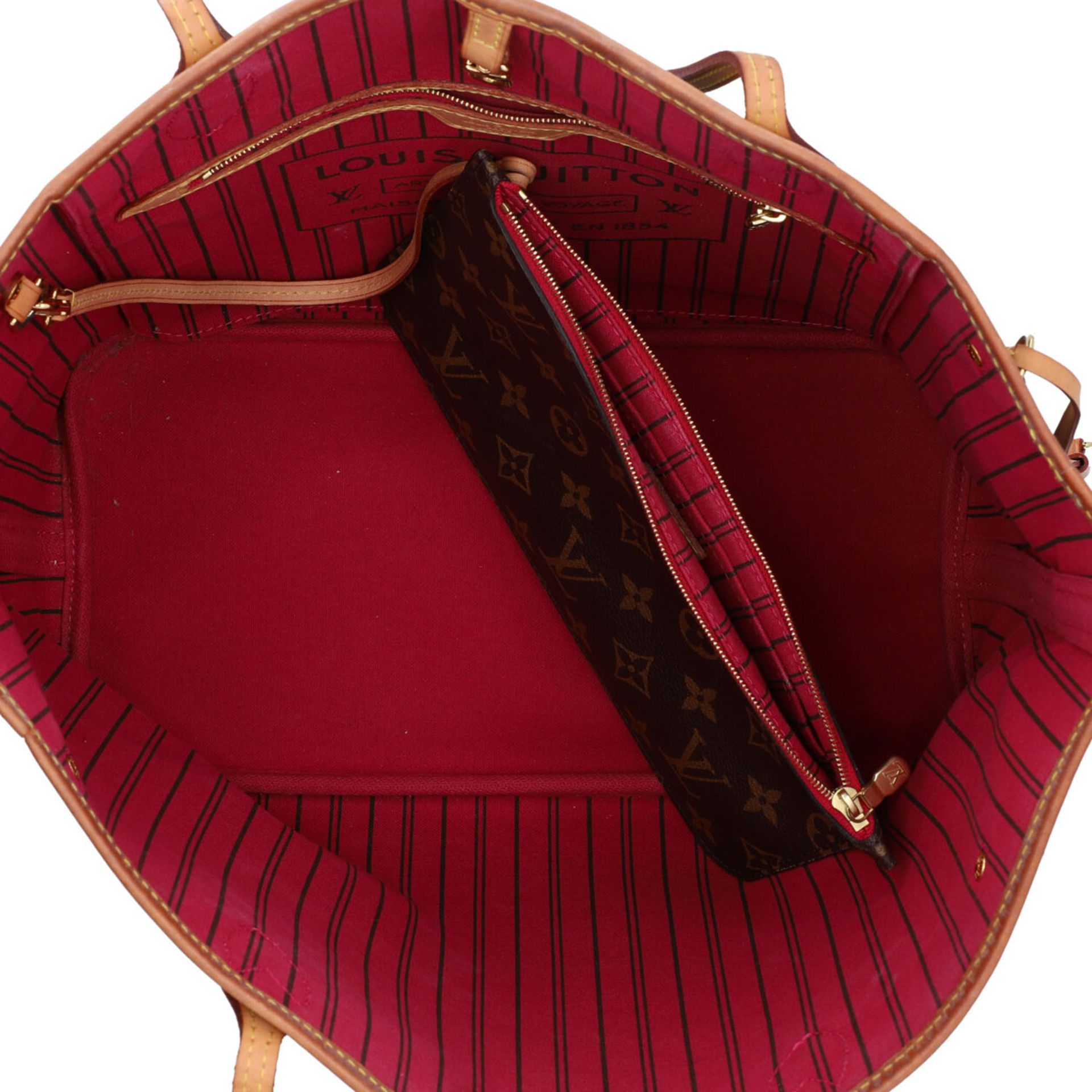 LOUIS VUITTON Shopper "NEVERFULL MM". - Bild 6 aus 8