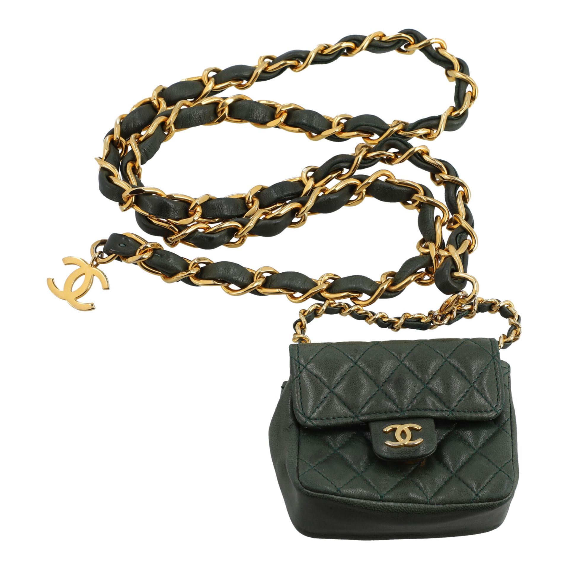 CHANEL VINTAGE Gürteltasche "MICRO FLAP", Koll.: 80er/90er Jahre. - Bild 3 aus 5