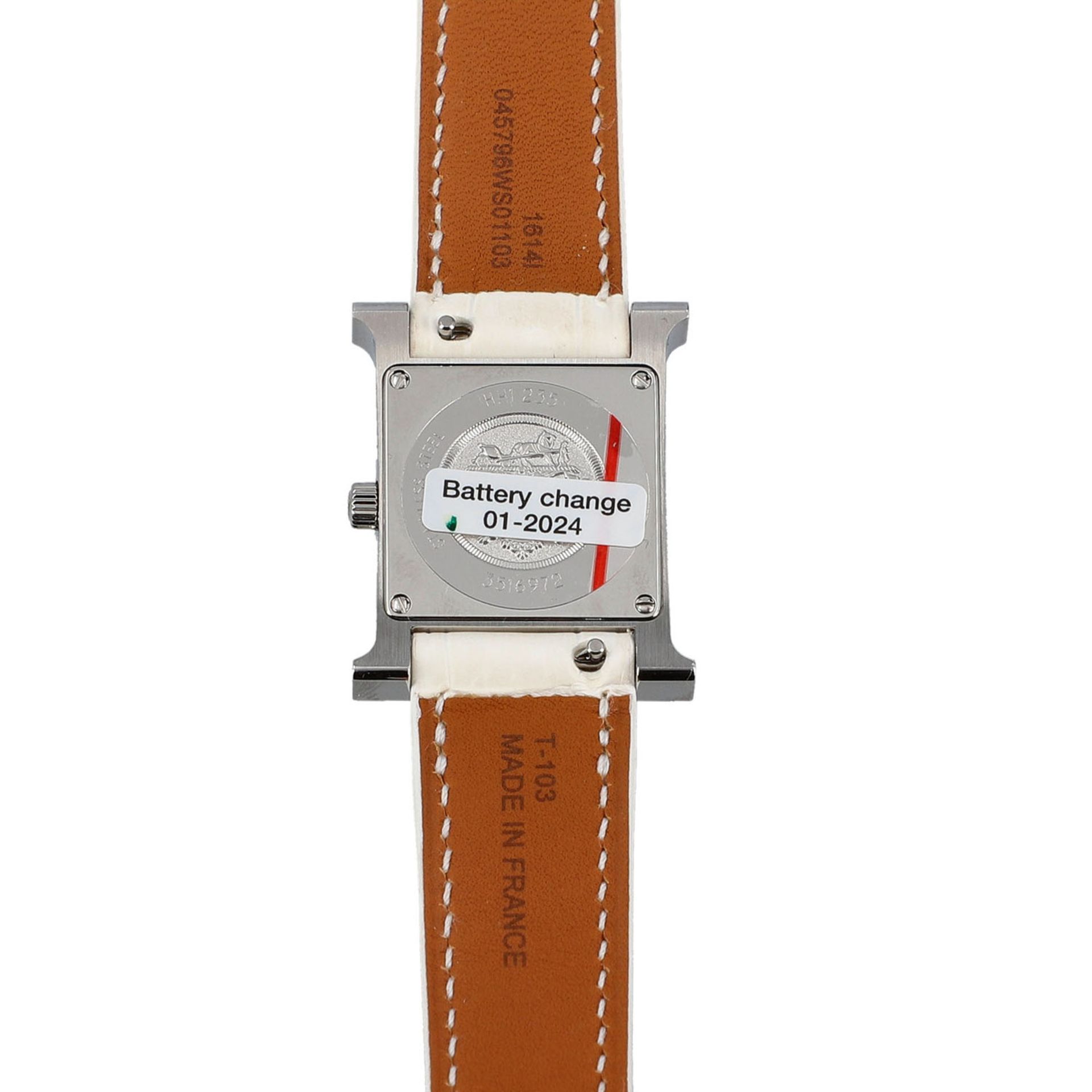 HERMÈS Armbanduhr "HEURE H 21x21mm". - Image 5 of 6