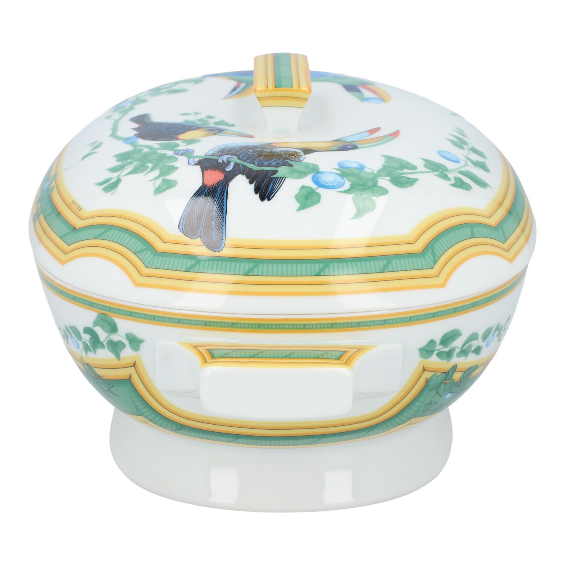 HERMÈS Suppen-Terrine "TOUCANS". - Bild 3 aus 7