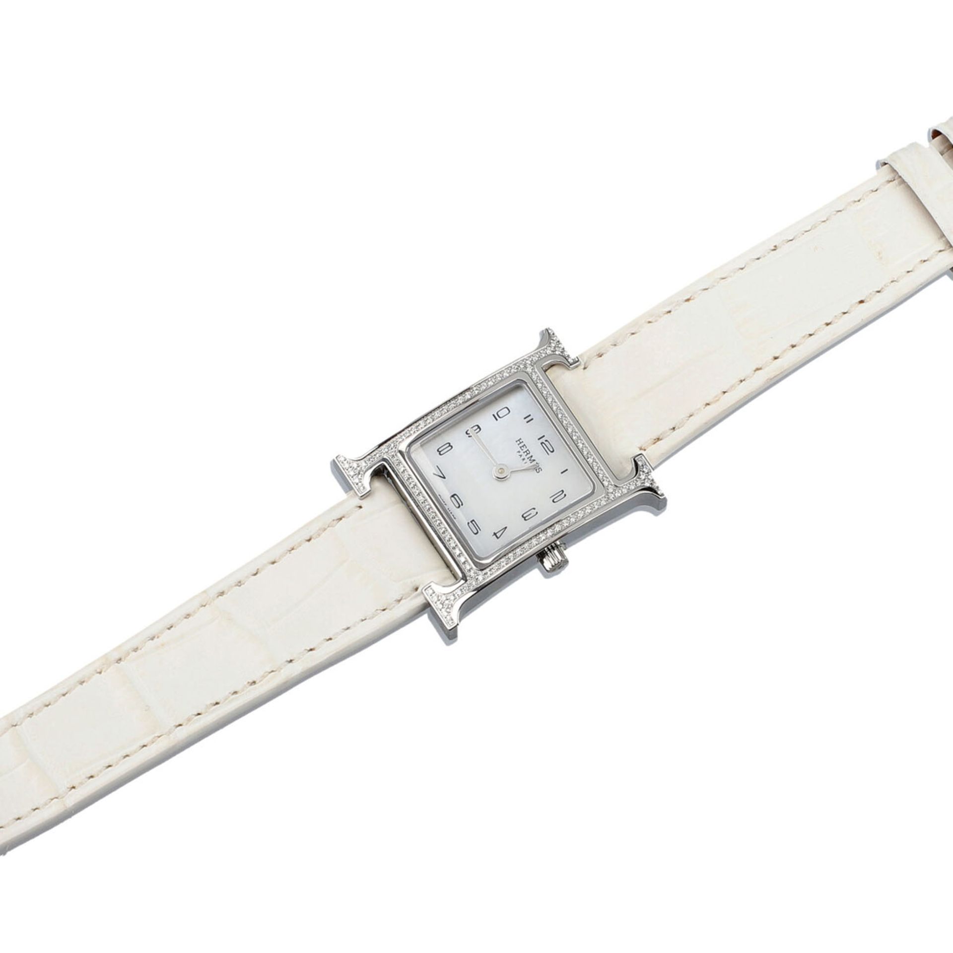 HERMÈS Armbanduhr "HEURE H 21x21mm". - Image 2 of 6