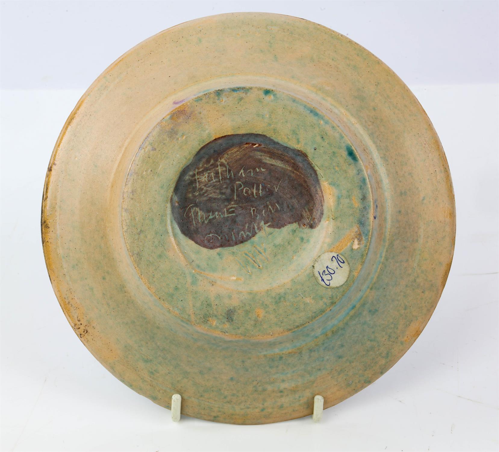 Quentin Bell (British, 1910-1996) for the Fulham Pottery, Green Salamander, signed to the back, - Image 2 of 2
