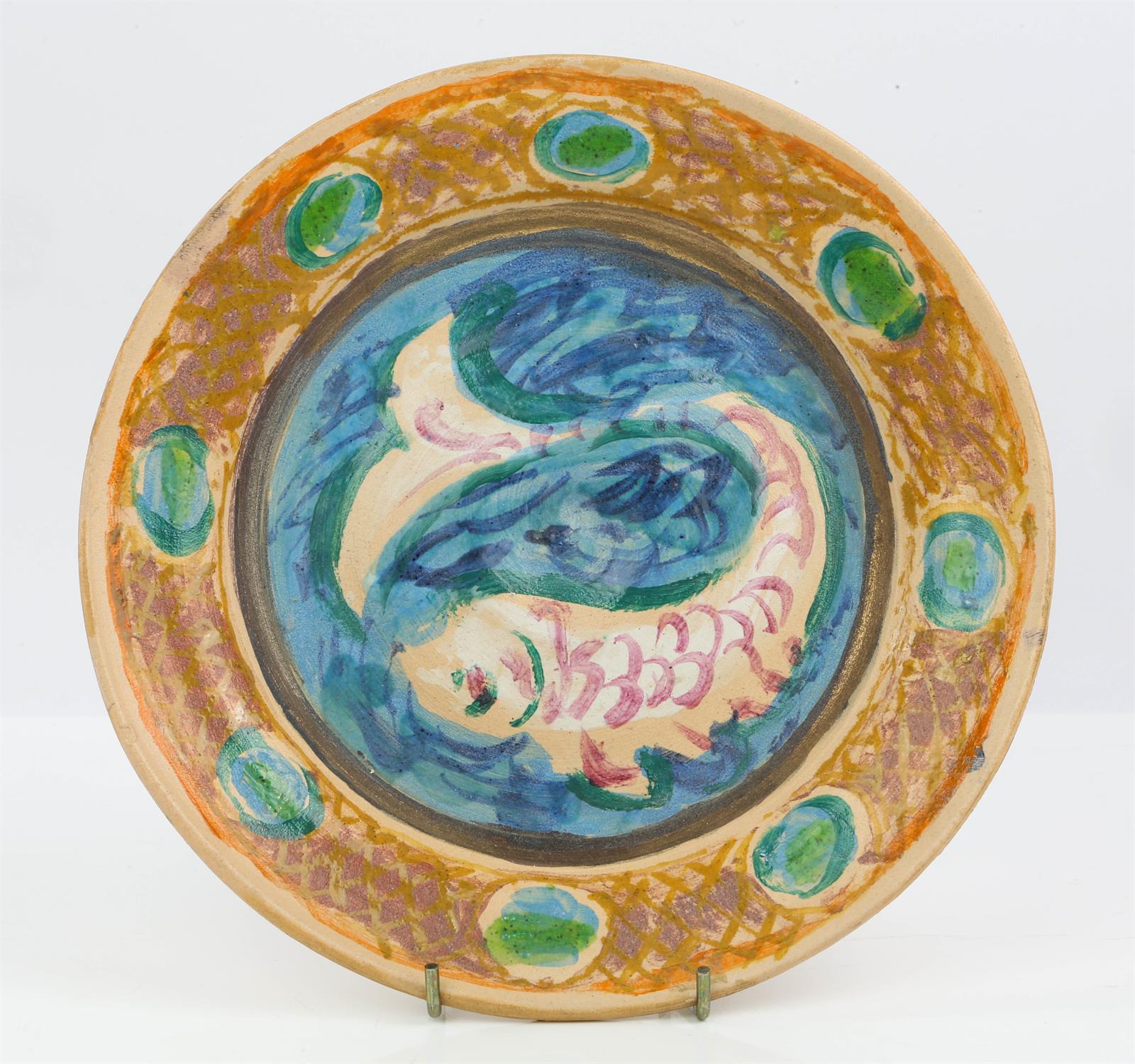 Quentin Bell (British, 1910-1996) for the Fulham Pottery, Fish, signed to the back,