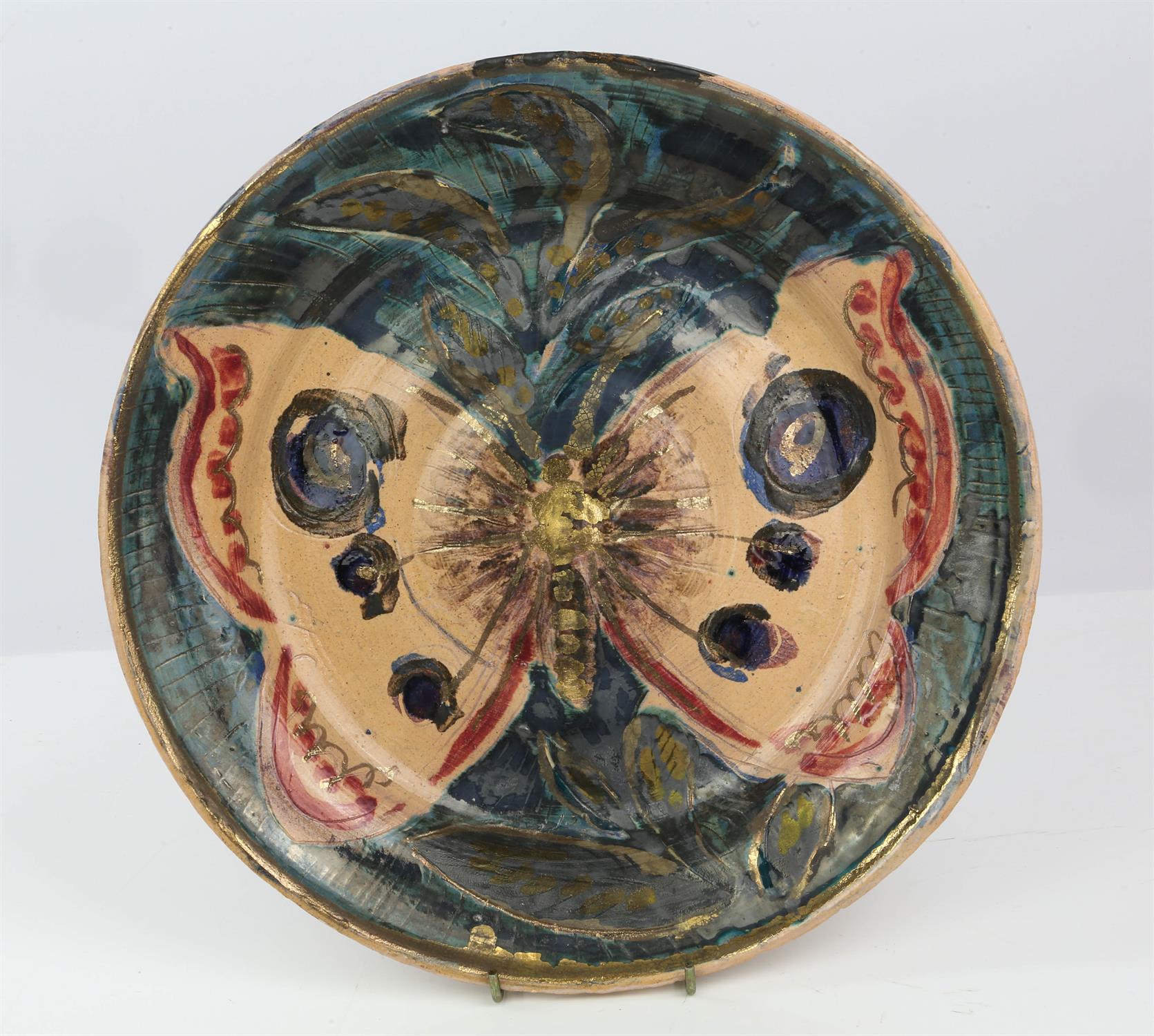 Quentin Bell (British, 1910-1996) for the Fulham Pottery, Butterfly, signed to the back,