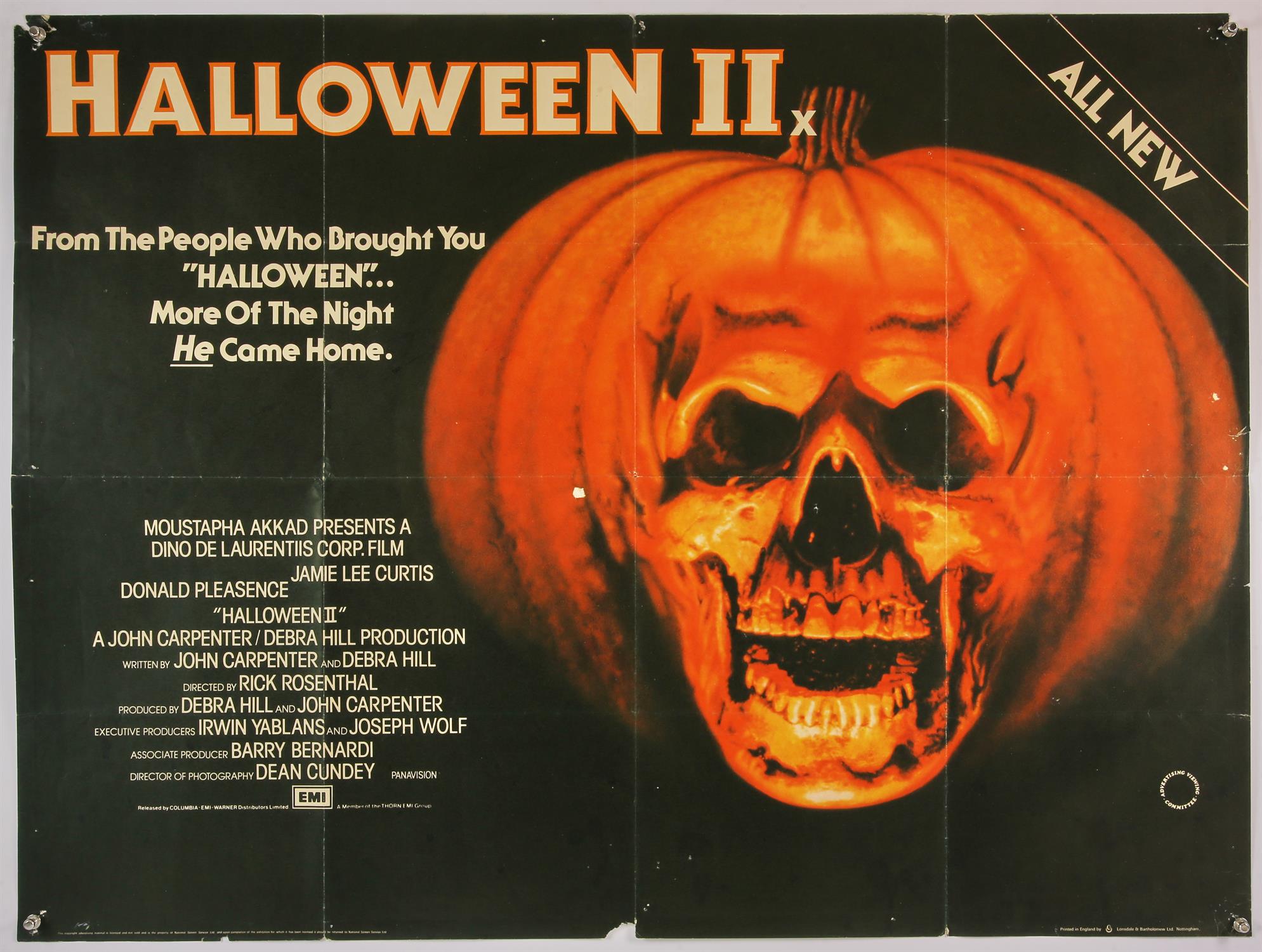 40+ British Quad film posters including The Shining, Halloween II, Outland, Poltergeist, The Fly, - Image 2 of 2