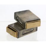 Pair of silver match box holder