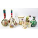A quantity of mixed ceramics including Angel figures Vase etc. (12)