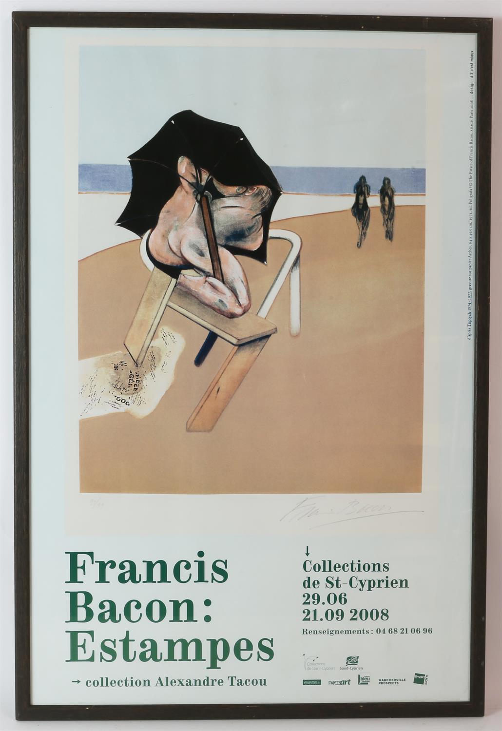 'Francis Bacon: Estampes, collection Alexandre Tacou' (2008), exhibition poster, 59 x 39cm, - Image 2 of 2