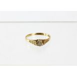 Single stone diamond ring in 9ct gold, ring size N, 1.6 grams