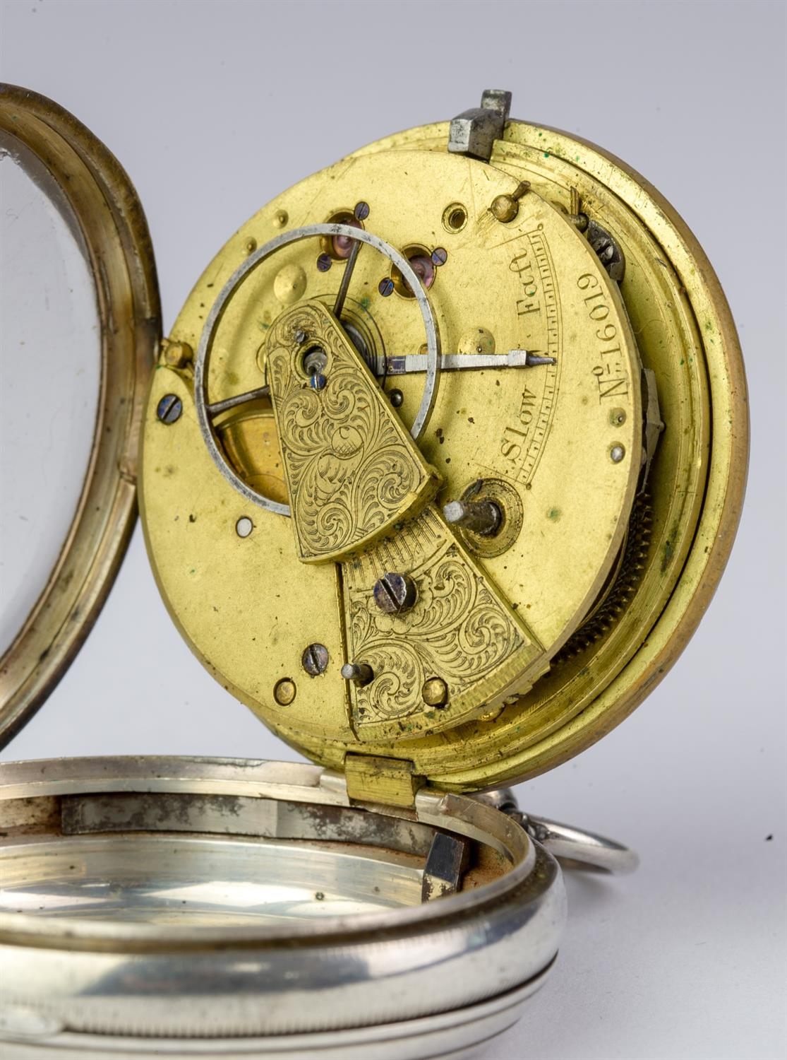 Large gents 19th century Fusee movement, silver pocket watch case by Robert Causer, London 1868 - Image 3 of 6