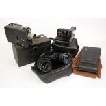 Cine Kodak model BB, cased, Kodak no 3A folding autographic Brownie, Polaroid 1000S camera,