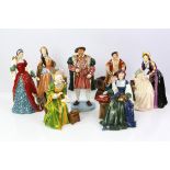 Royal Doulton, collection of limited edition figures of Henry VIII and his wives,