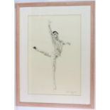 Philip Meninsky (British, 1919-2007), study of a male ballet dancer (1997), charcoal,