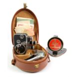 Bolex Paillard B8L Compumatic camera in original leather case with accessories and papers