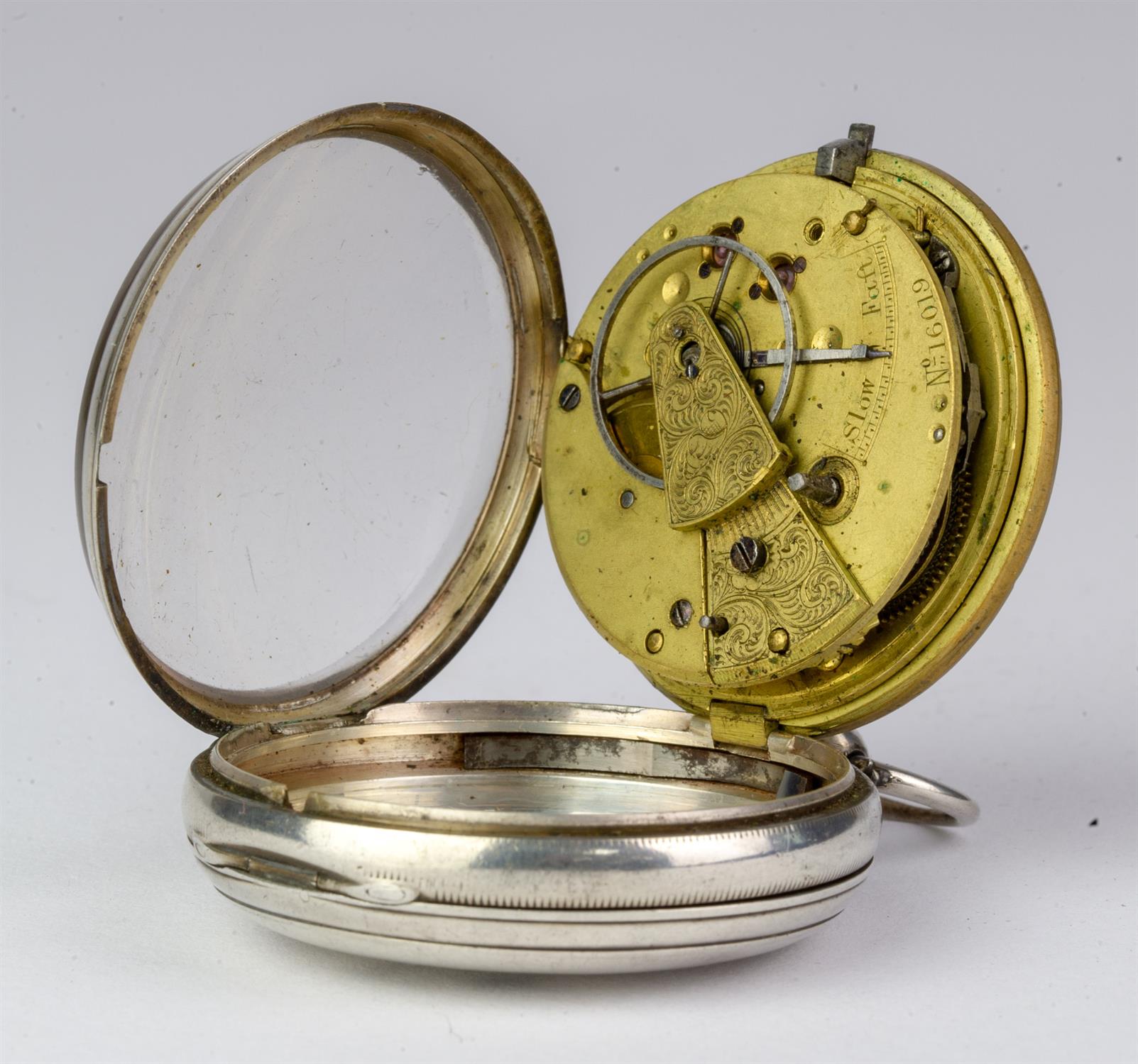 Large gents 19th century Fusee movement, silver pocket watch case by Robert Causer, London 1868 - Image 2 of 6