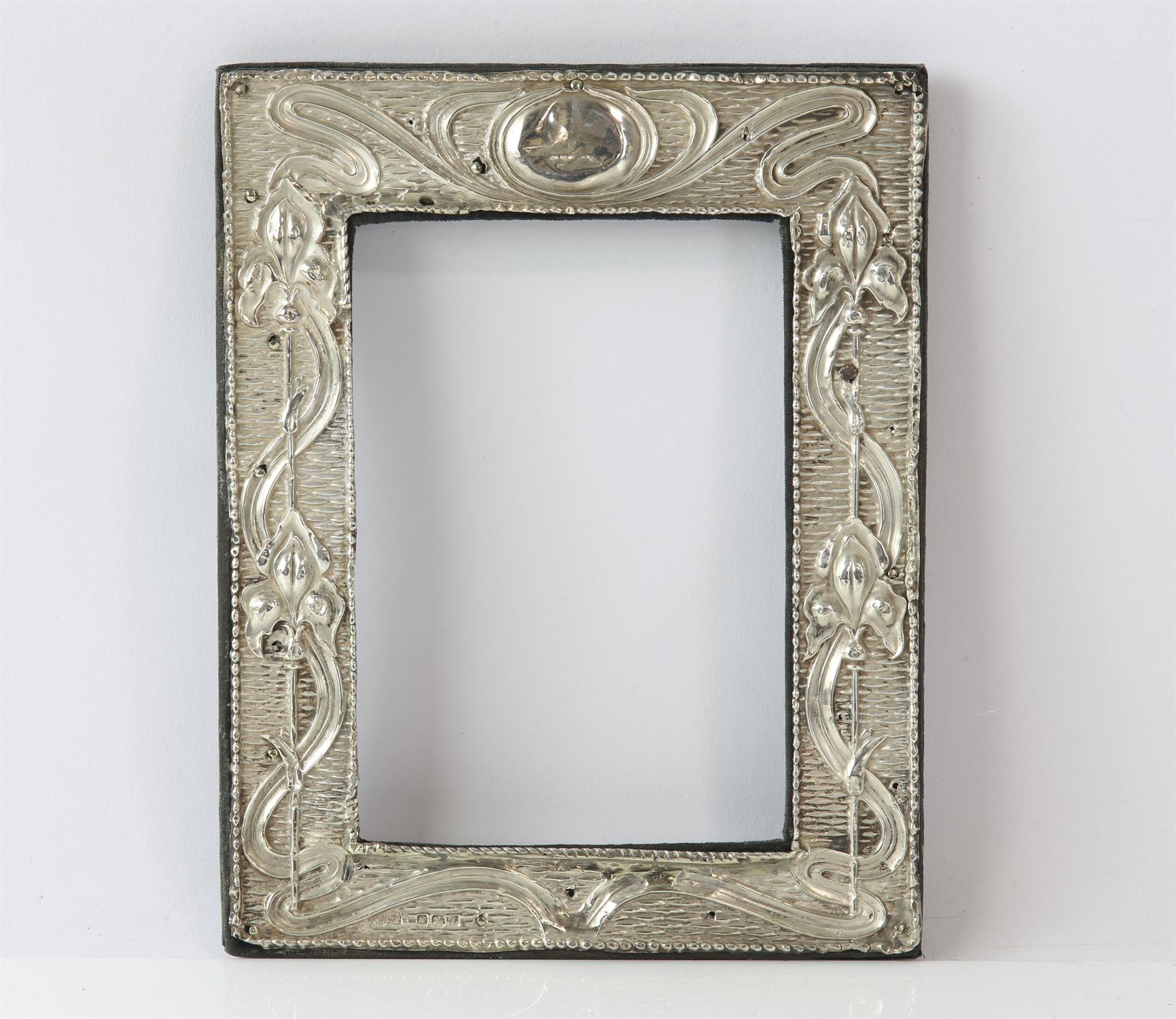 Edwardian Art Nouveau silver photo frame, Birmingham 1905, 18cm x 14cm