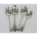 Early 18th century picture back silver spoon with word BRITISH over a heart and three other